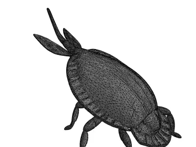 SciFi Armored Insect Creature Low-poly 3D model