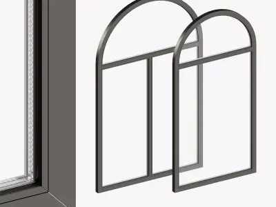 Arched blank window 3D model