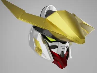 Gundam Barbatos 3D Printable Mask Anime Cosplay Helmet 3D print model