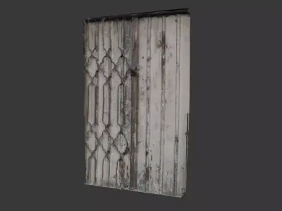 Old Metal window Scan Low-poly 3D model
