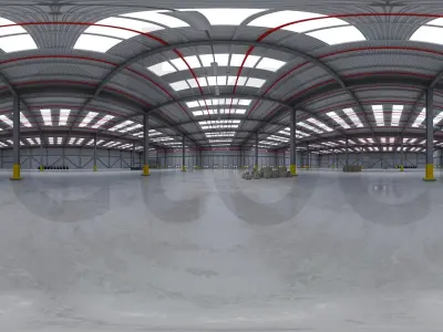 HDRI - Industrial Warehouse Interior 7 Texture