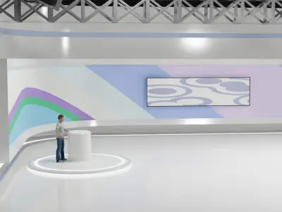 TV studio 3D model purchase