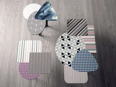 Doppler side table with two legs 3D model