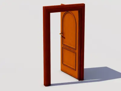 Room door Low-poly 3D model purchase