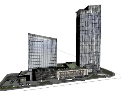 vacation spot-Resort-Fashion Leisure Hotel-096 3D model