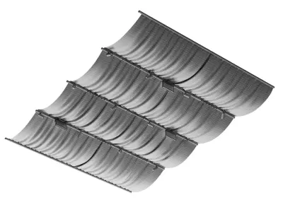 tulle canopy with ceiling light  Low-poly 3D model