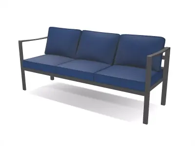 out bench sling fabric 017 Low-poly 3D model