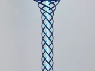 Fantasy pillar Low-poly 3D model
