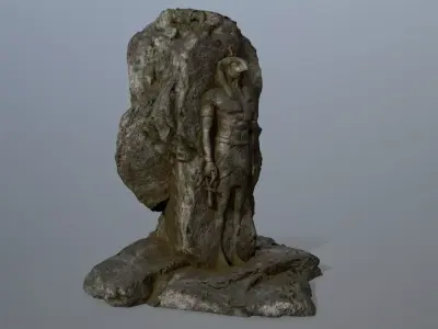 horus rock Low-poly 3D model