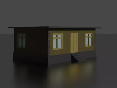 city house low-poly Low-poly 3D model