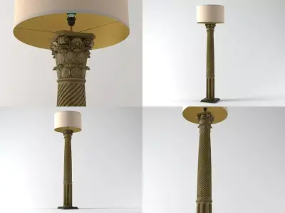 Corinthian column floor lamp 3D model