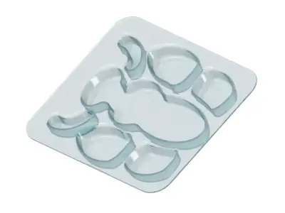 Transparent Premium Honey Bee Plate 3D model