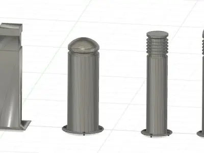 Bollards 3D print model