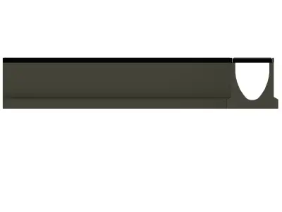 Concrete Trench Drain T Junction V150 with Slotted Grate 3D model