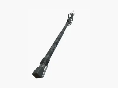 SciFi War Spear A09 Black Camo - Character Design Fashion Low-poly 3D model