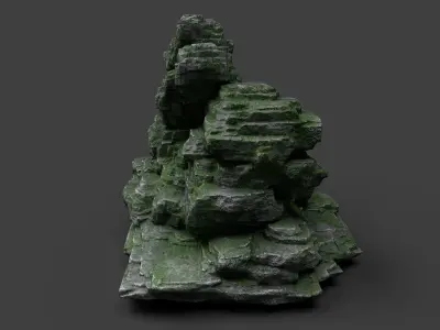 Rock 8-6 Low-poly 3D model