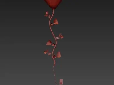 Tiffany Style Stained Glass Butterfly Spree Wall Lamp 3D model