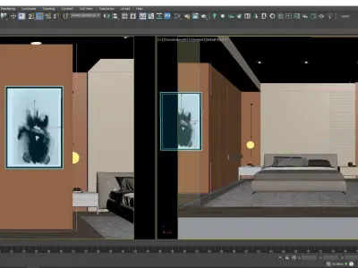 Master Bedroom and  Dressing Room Model 3D model