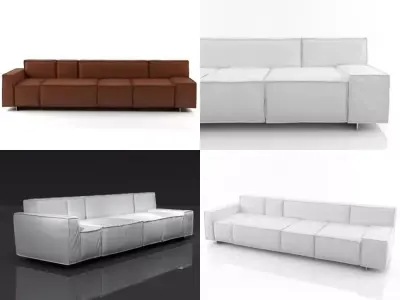 Boxplay four different sofas 3D model