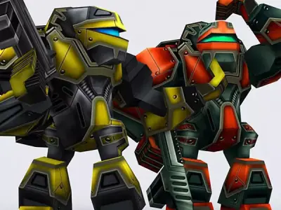 3DRT - Warbots Infernos Low-poly 3D model