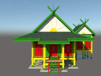 RUMAH TRADISIONAL MELAYU KEDAH DARUL AMAN Free 3D print model