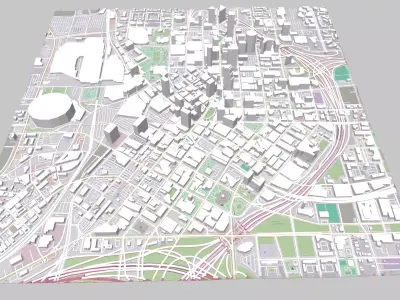 Cityscape Atlanta Georgia USA 3D model