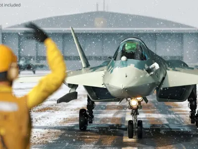  Su57 Stealth Jet Fighter Vehicle Grey Camo 