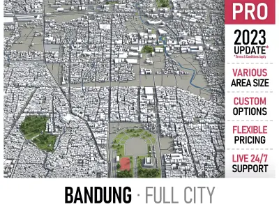 Bandung  Low-poly 3D model