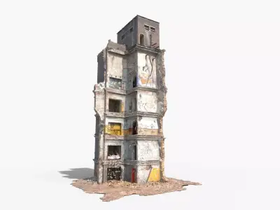 Abandoned Industrial Ruins 3D model