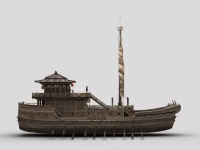 Ancient Chinese Ship 03 3D model