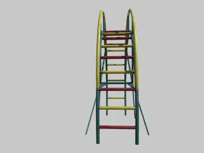 Old Arc Climber with Rails Low-poly 3D model