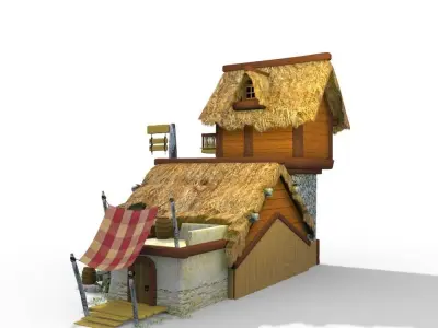 viking house Low-poly 3D model