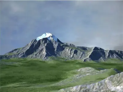 high mountain 3D model