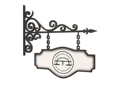 Shop Signage 01 - Game-ready - PBR Low-poly 3D model