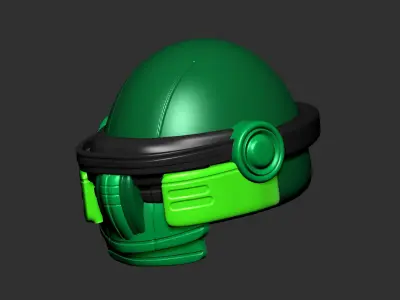 helmet high poly sculpt 3d printable ver 7 3D model 3D model 91