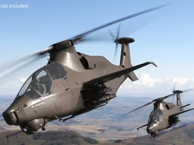  Bell 360 Invictus Helicopter with Pilot Rigged 