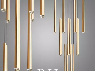 Aquitaine Round Chandelier Collection 3D model