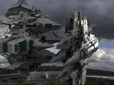 District 10 Mothership Tower 20 3D model