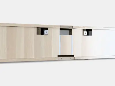 BESTA TV bench with doors 26 Low-poly 3D model