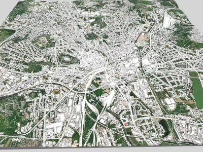 Cityscape Brno Czech Republic 3D model