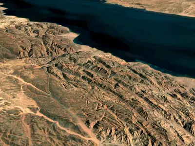 Saudi Arabia topogaphy for NEOM city Low-poly 3D model