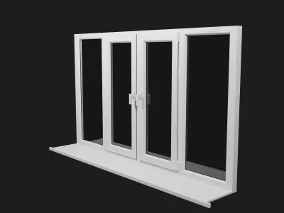 Plastic Window Low-poly 3D model