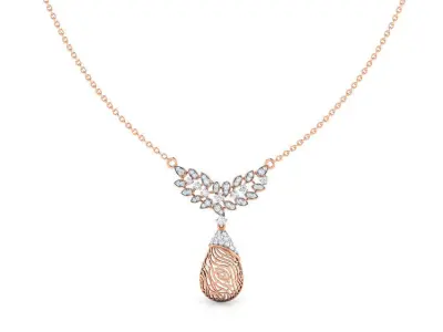 Lupine Wood Grain Necklace  3D print model