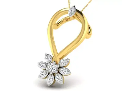 diamonds pendant 3D print model 22