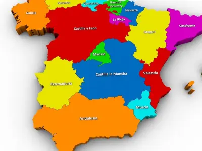 Spain Map Pack 3D model