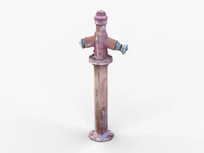 Fire Hydrant 4 Low-poly 3D model