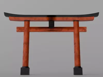 Torii Gate - GameReady Low-poly 3D model