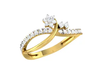 Women Ring  Render 3dm STL OBJ FBX Details 3D print model 85
