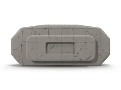 Sci Fi interior dead end  Low-poly 3D model