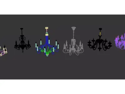 crystal chandelier 3D model